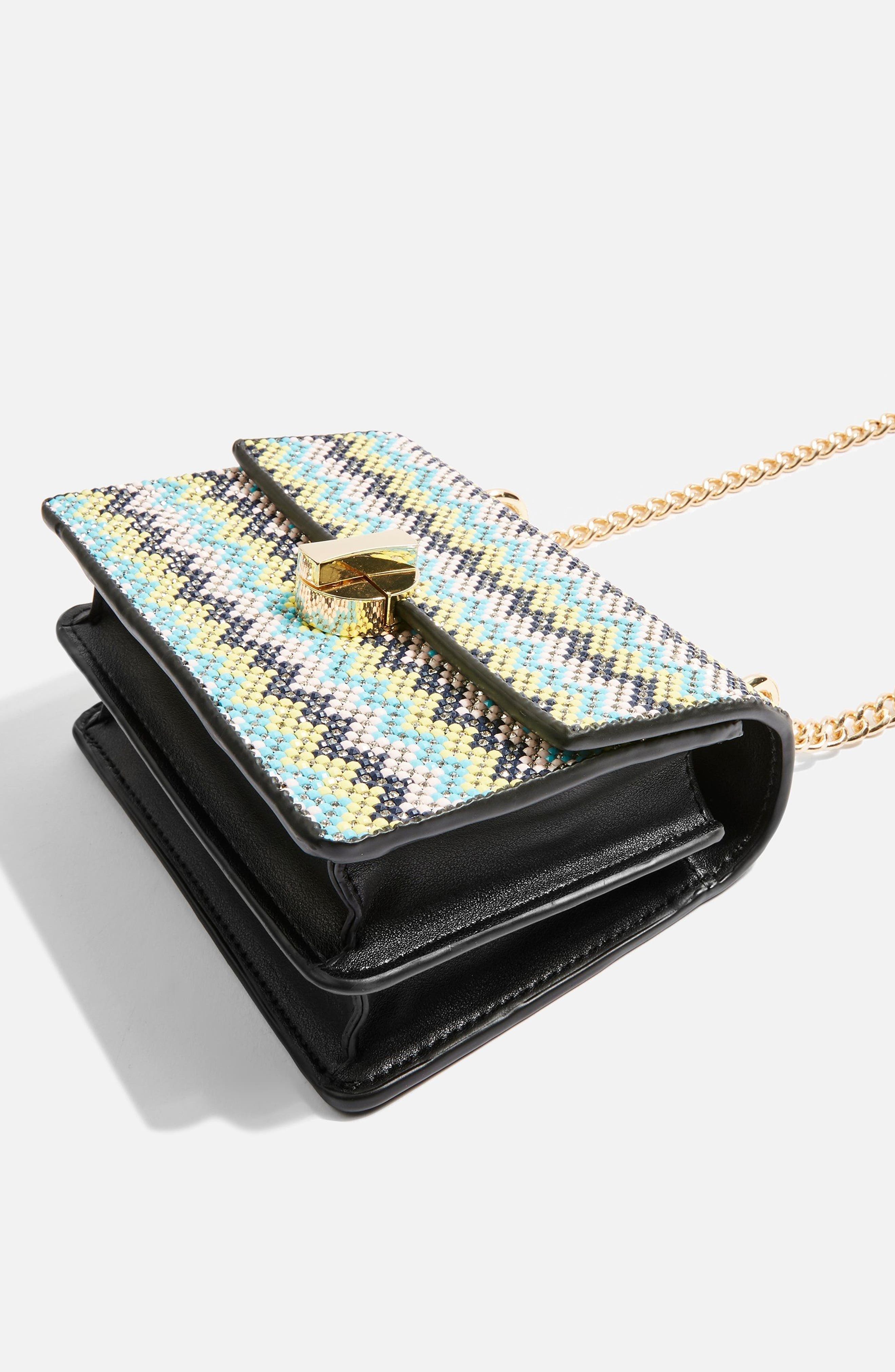 Topshop Gem Crossbody Bag, Alternate, color, 