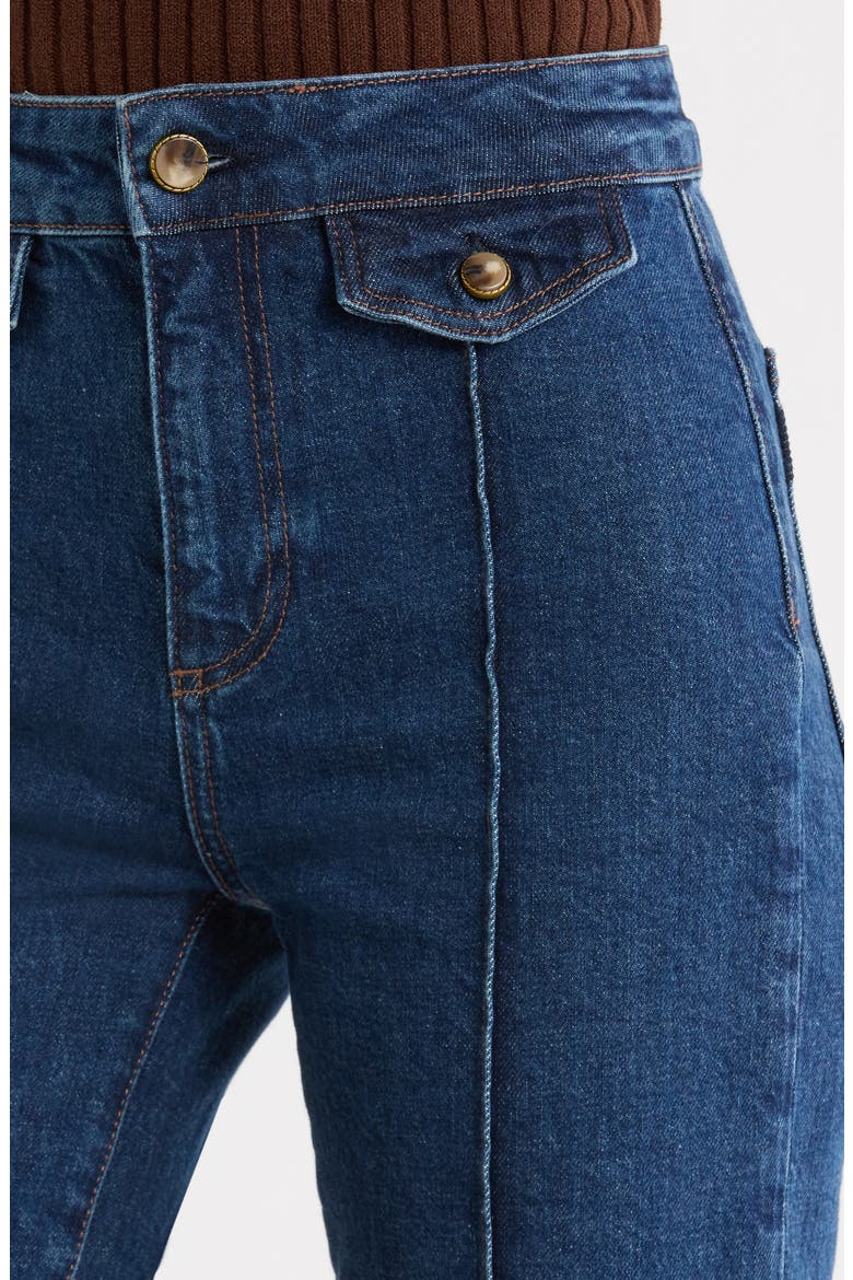 Sofia Pintuck Flare Jeans, Alternate, color, GRAZIE