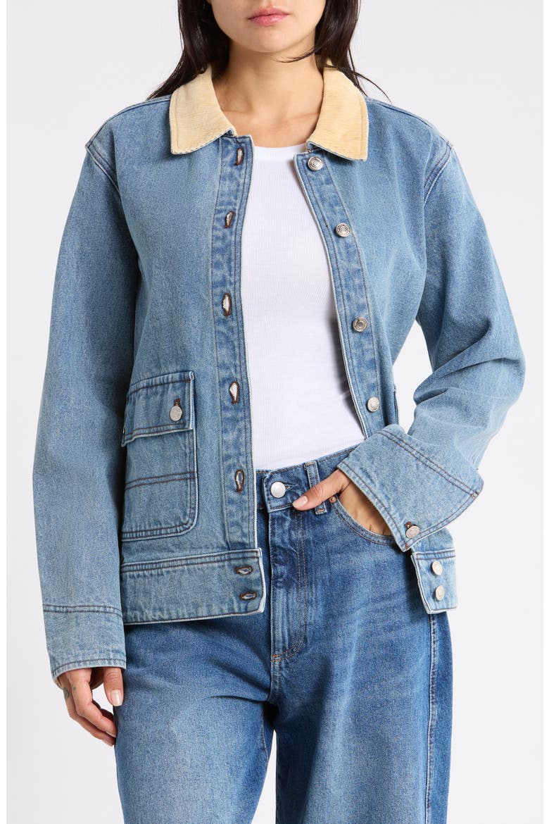 Denim Utility Jacket, Main, color, BLUE DENIM