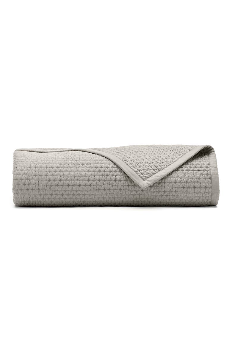 Signature Texture Stitch Organic Cotton Quilt, Main, color, PEWTER