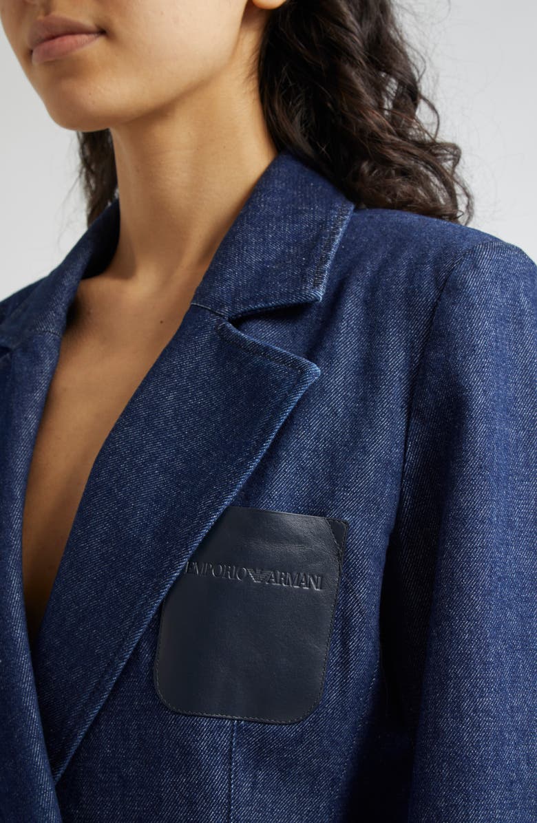 Emporio Armani Denim Double Breasted Blazer, Alternate, color, 
