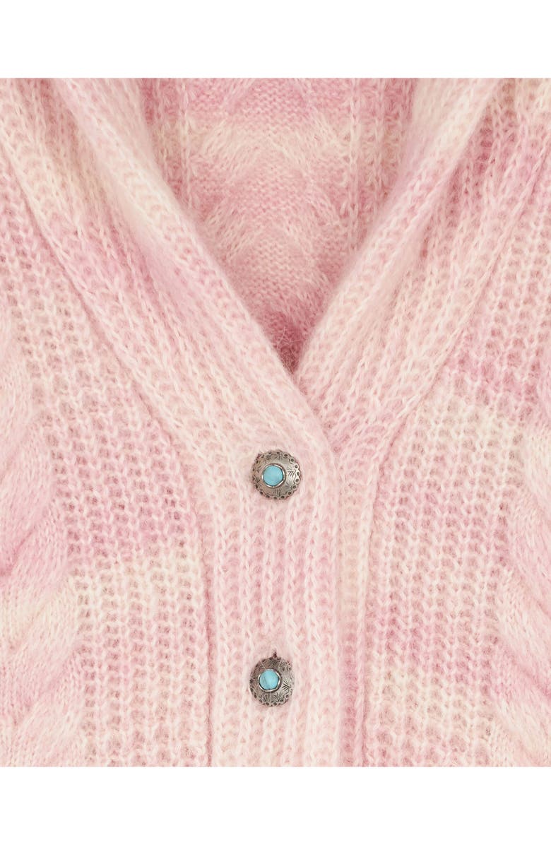 Fortela Lexi Alpaca Wool Cardigan, Alternate, color, Pink
