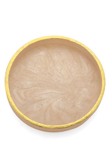 Tiramisu Resin Serving Tray In Ivory