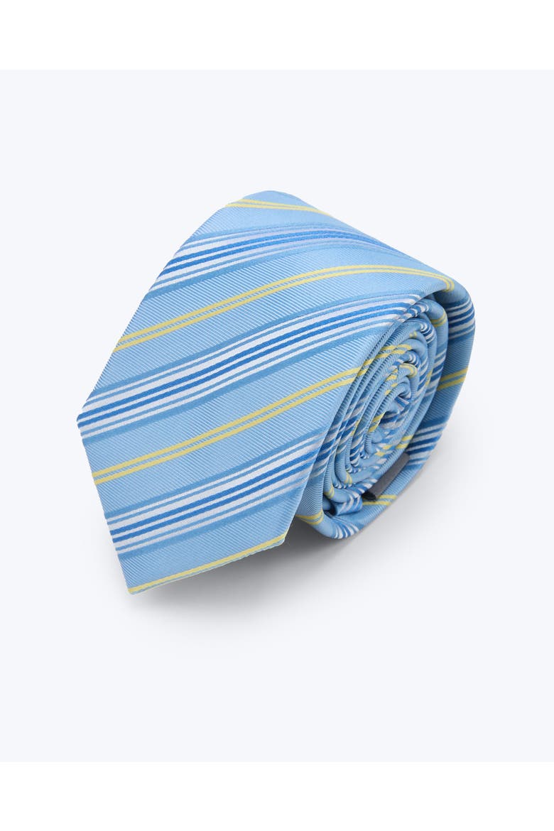 Regency Striped Silk Jacquard Tie, Main, color, Sky Blue