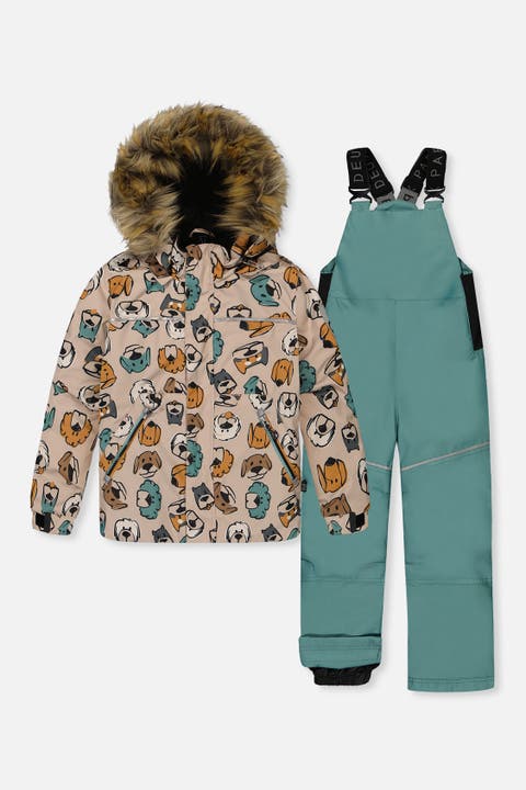 Discover Dog Fleece Jacket Snow Pants Two Piece Snowsuit