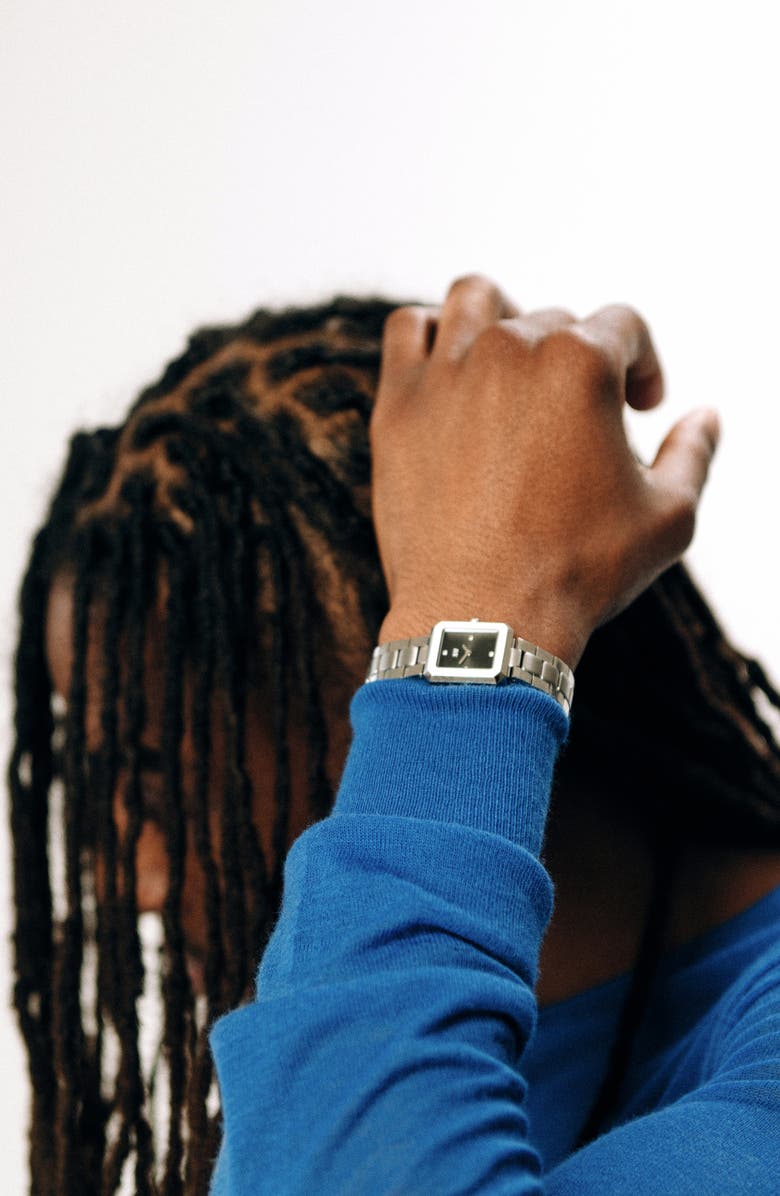 JBW Arc Single Essential Lab Created Diamond Bracelet Watch, 23mm, Alternate, color, Stainless Steel