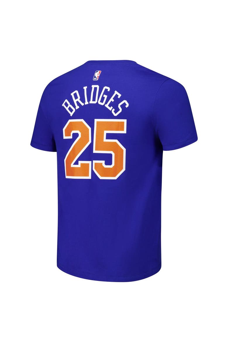 Unisex Nike Mikal Bridges Blue New York Knicks Name & Number T-Shirt, Alternate, color, Blue