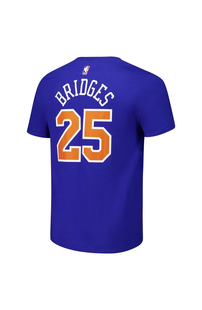 Nike Unisex Nike Mikal Bridges Blue New York Knicks Name & Number T-Shirt, Alternate, color, Blue