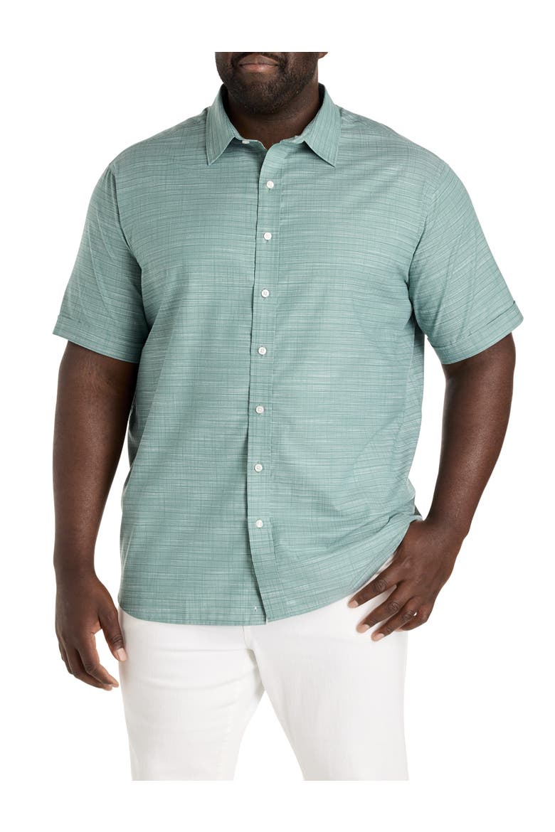 Big & Tall Tonal Patterned Sport Shirt, Main, color, BLUE SPRUCE