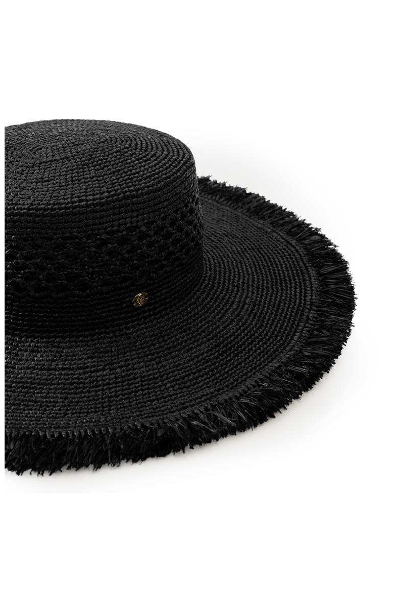 Ivy Raffia Boater, Alternate, color, CHARCOAL