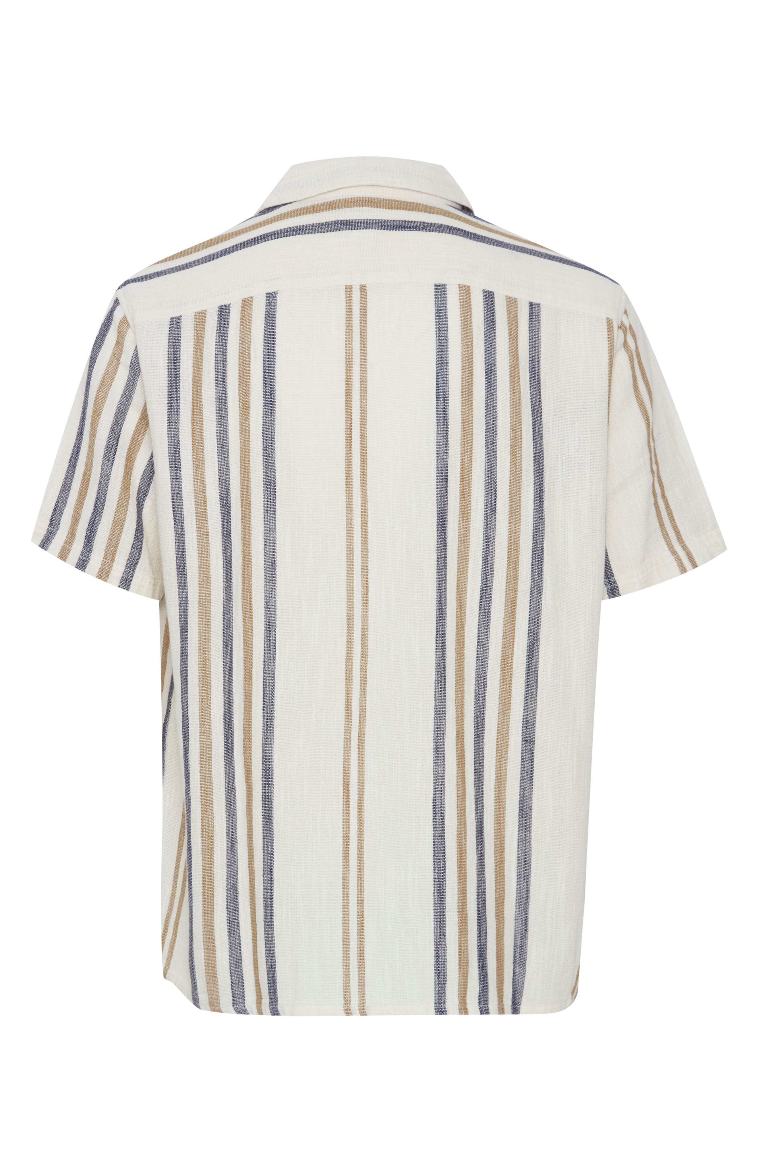 Isai Stripe Linen Blend Camp Shirt - image 2