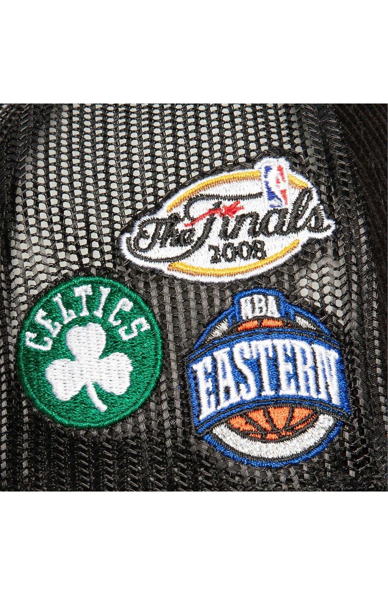 Mitchell & Ness Men's Mitchell & Ness Black Boston Celtics Times Up Classic Script Cord Trucker Hat, Alternate, color, 