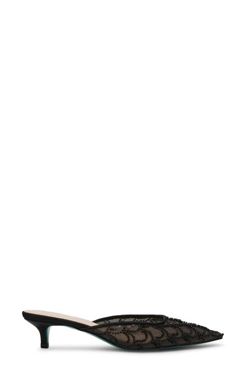 Betsey Johnson Ellis Sequin Mule In Black