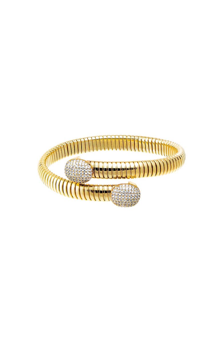 BY ADINA EDEN Pave Oval Snake Wrap Bangle Bracelet, Alternate, color,