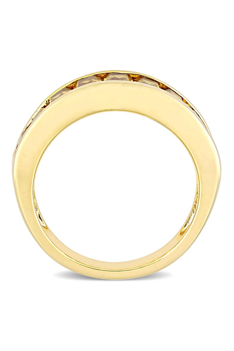 Yellow Plated Sterling Silver Baguette Cut Citrine Band, Alternate, color, YELLOW