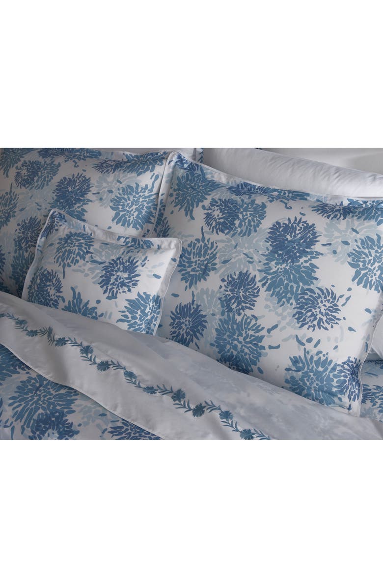 Matouk Chrysanthemum Set of 2 500 Thread Count Pillowcases, Alternate, color, Blue