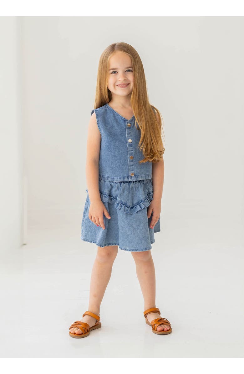 Mabel + Honey Zoey Denim Two Piece Dress Set, Alternate, color, Blue