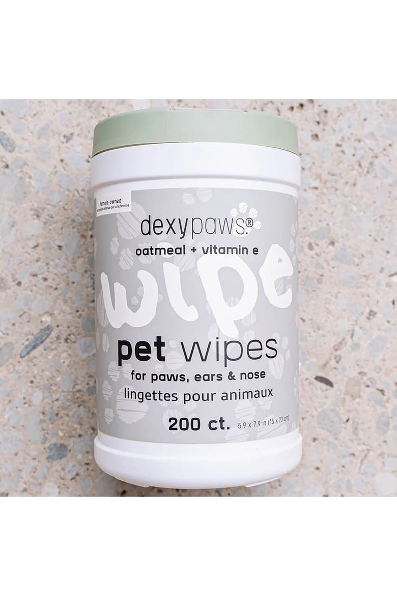 Pet Wipes Oatmeal & Vitamin E, 200Ct, Alternate, color, White