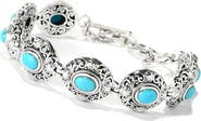 SAMUEL B. Sterling Silver Turquoise Station Bracelet
