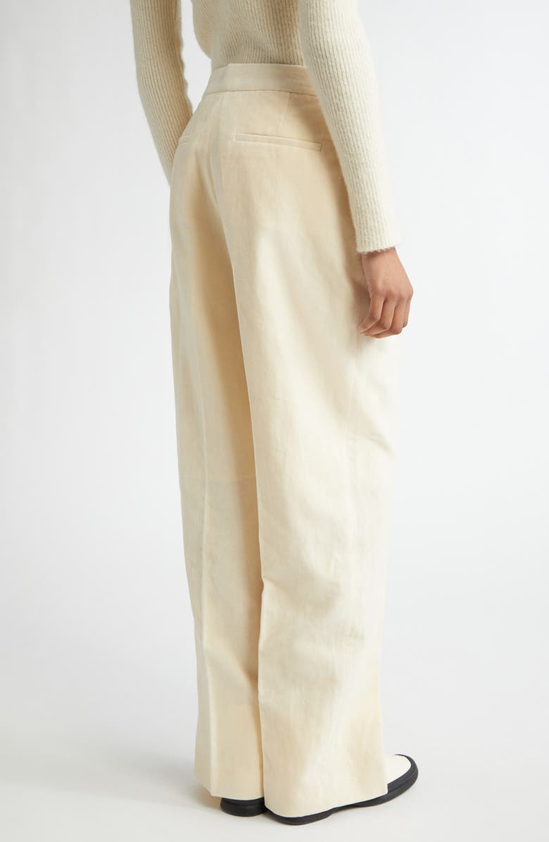 Jil Sander Pleated Velveteen Trousers, Alternate, color,