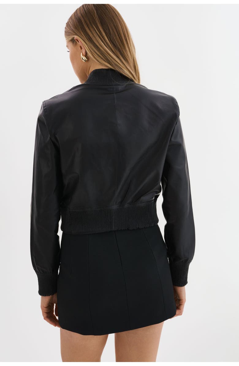 LAMARQUE Kordella | Reversible Leather Bomber Jacket, Alternate, color, Black/Gold