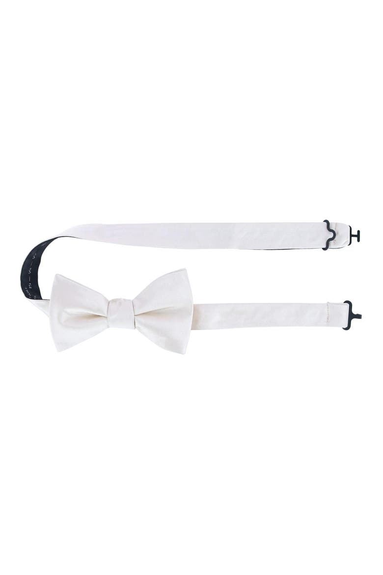 Sutton Solid Silk Bow Tie, Alternate, color, CREAM