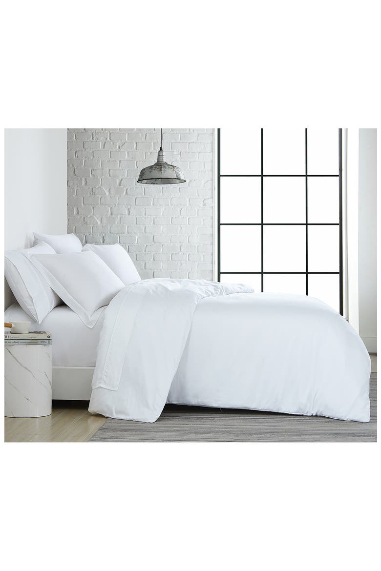 Premium Luxury Viscose Duvet Cover Set, Main, color, WHITE