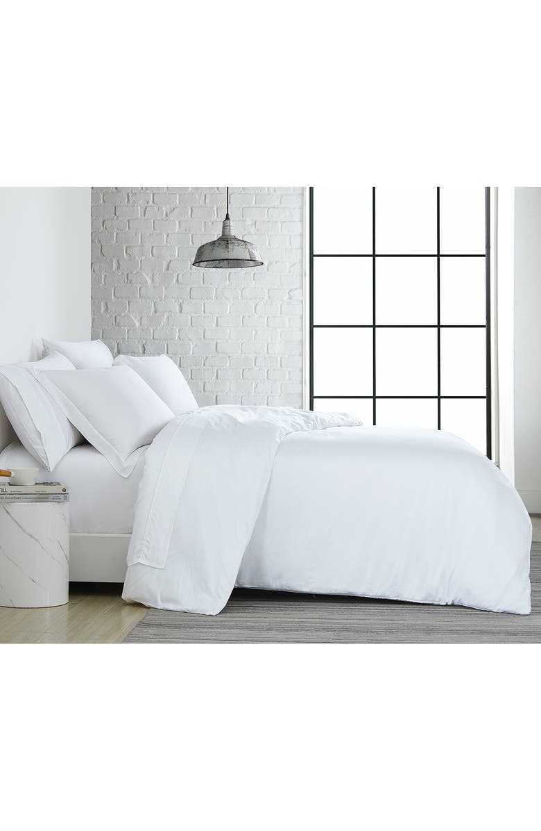 SOUTHSHORE FINE LINENS Premium Luxury Viscose Duvet Cover Set, Main, color, White