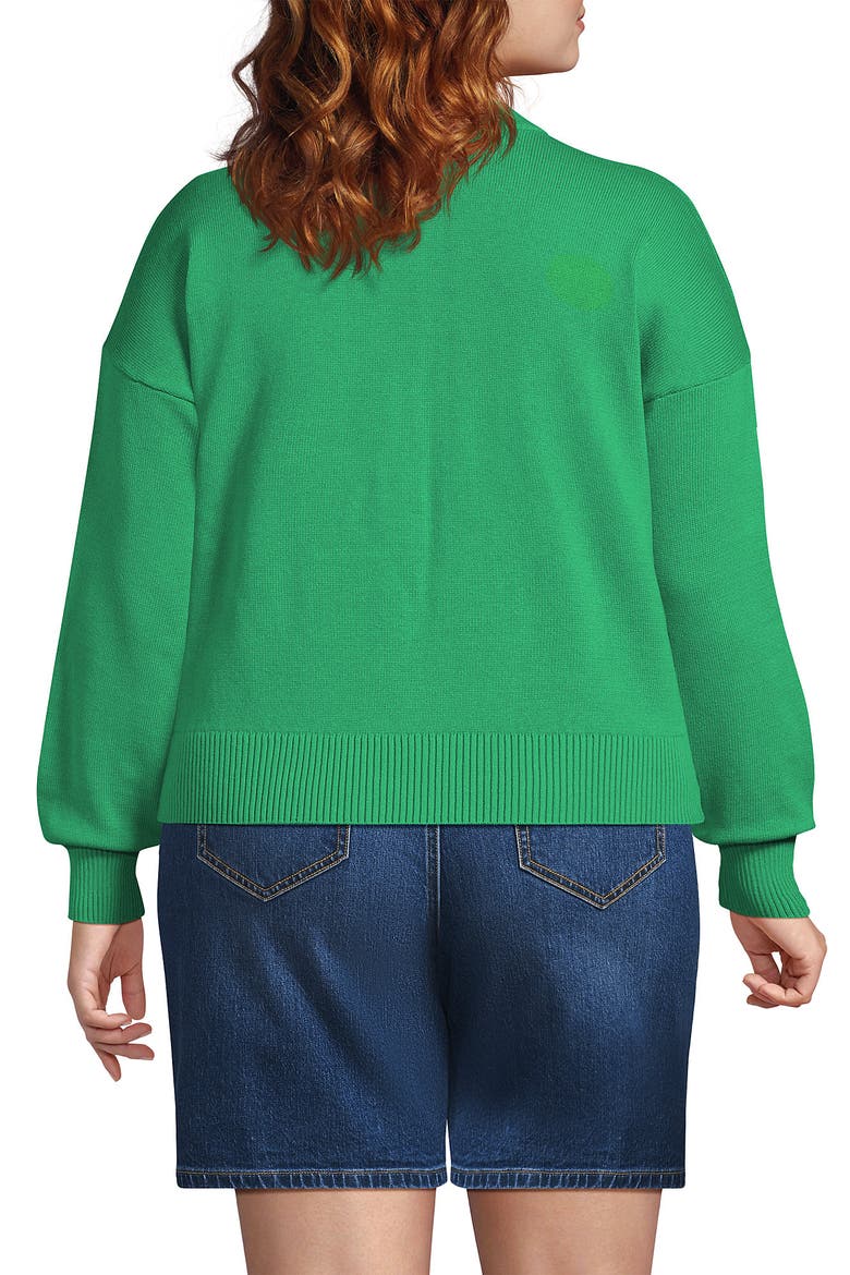 Cotton Embellished Cardigan Sweater, Alternate, color, Tennis/Vibrant Clover