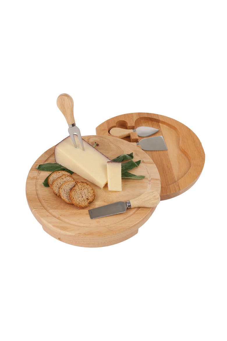 Camembert Cheese Board & Tool Set, Alternate, color, Wood