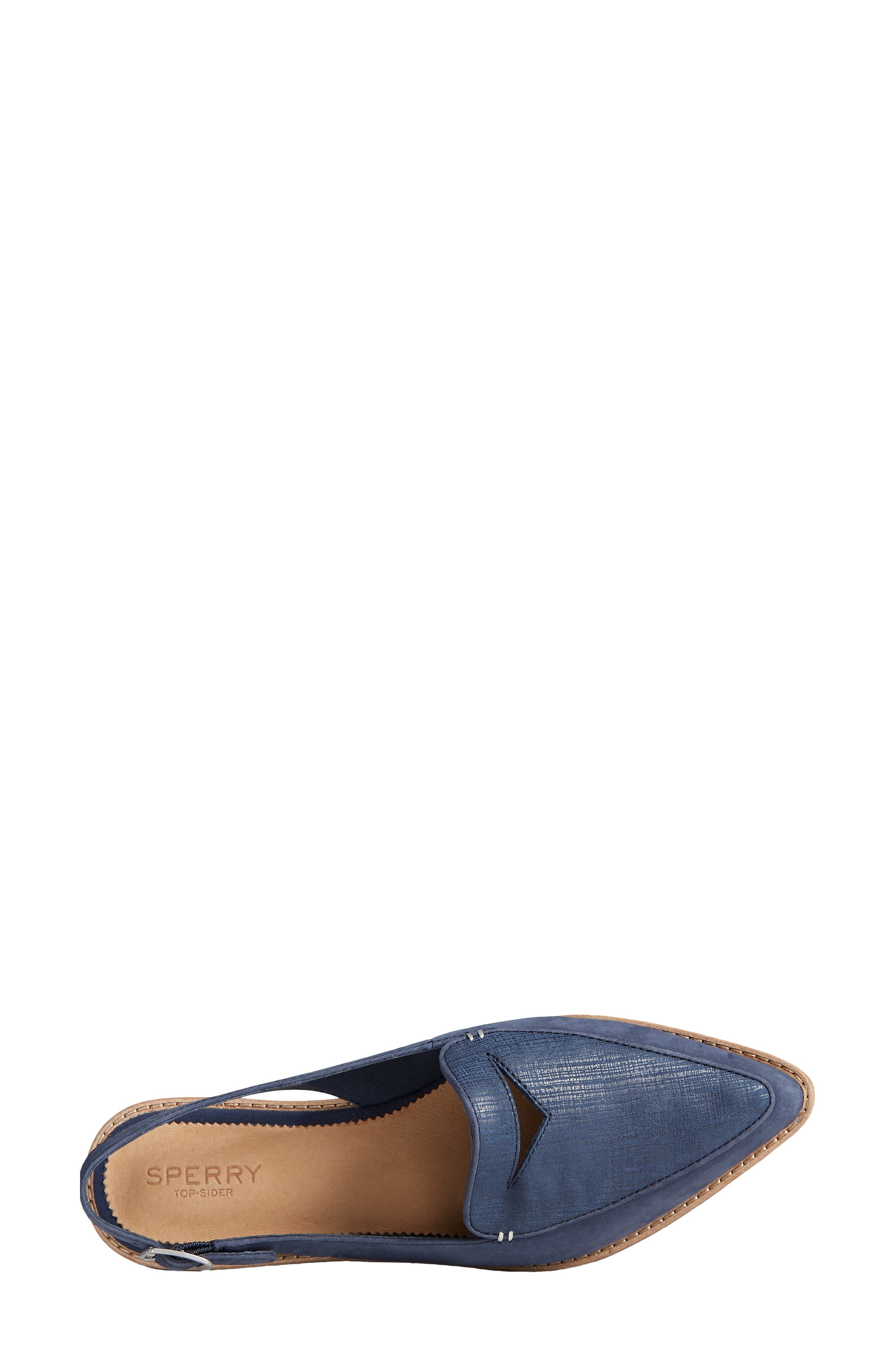 Saybrook Slingback Flat, Alternate, color, NAVY