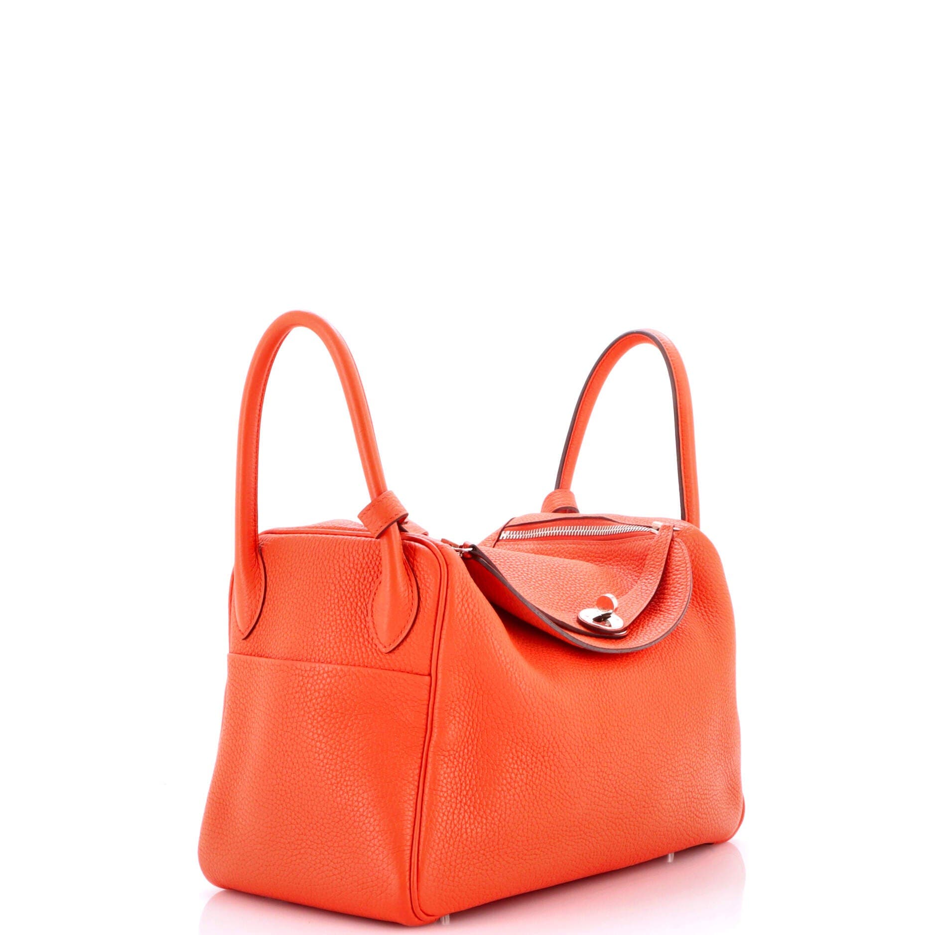 Pre-Owned Hermes Lindy Bag Clemence 30, Alternate, color, Orange Poppy