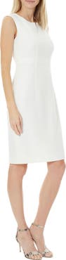 KASPER Notch Neckline Sleeveless Sheath Dress