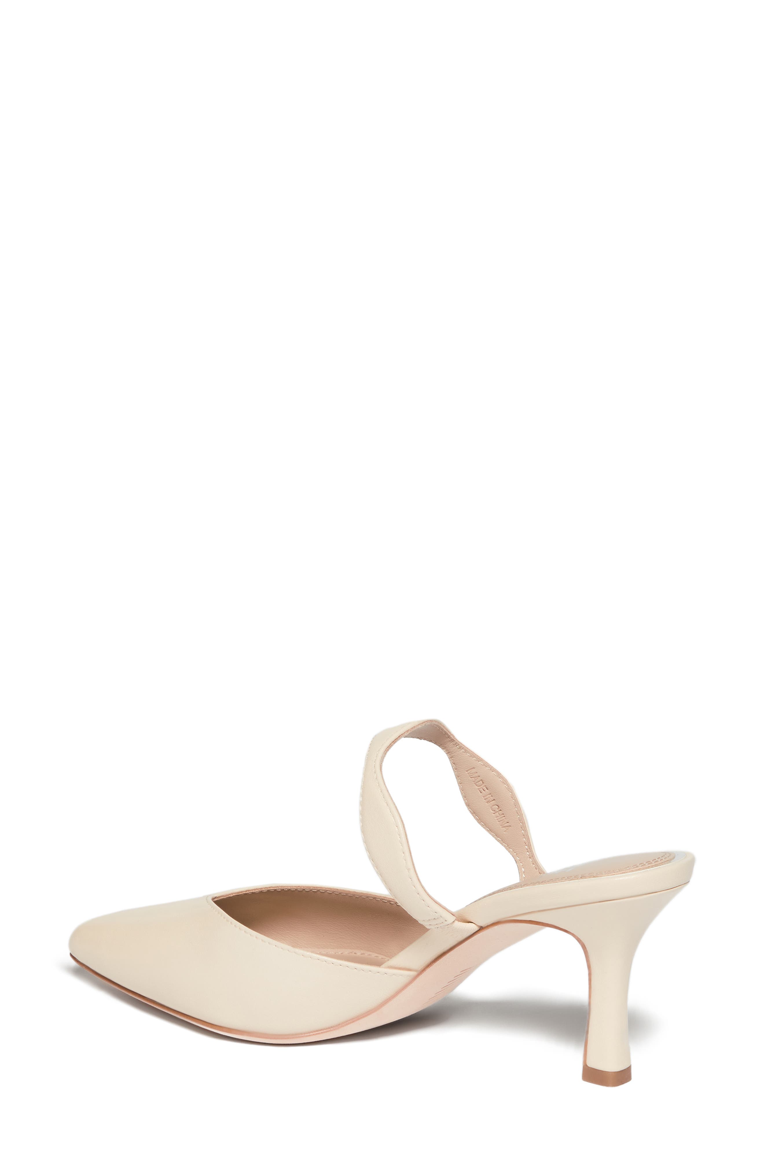 PAIGE Pia Pointed Toe Mule, Alternate, color, Bone