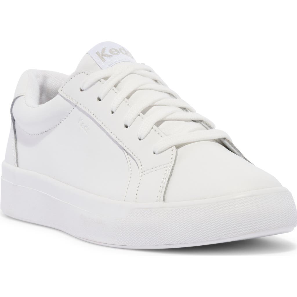 Keds ® Pursuit Low Top Sneaker In White/white Leather