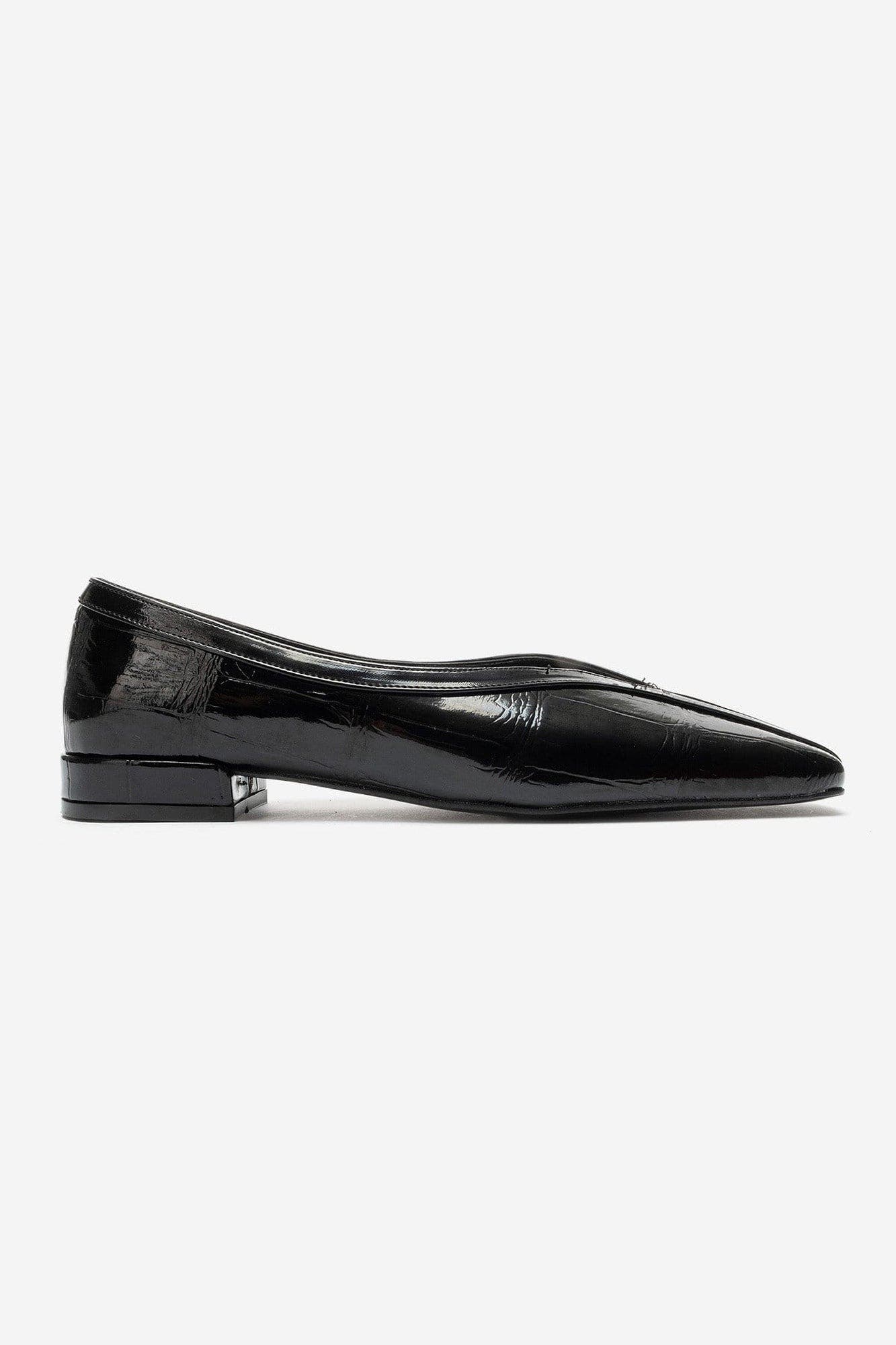 Zelene Square Toe Ballet Flat, Alternate, color, Black Print