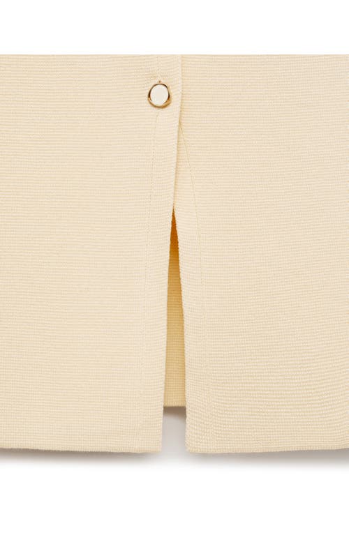 Mango Matilda Knit Vest In Ecru