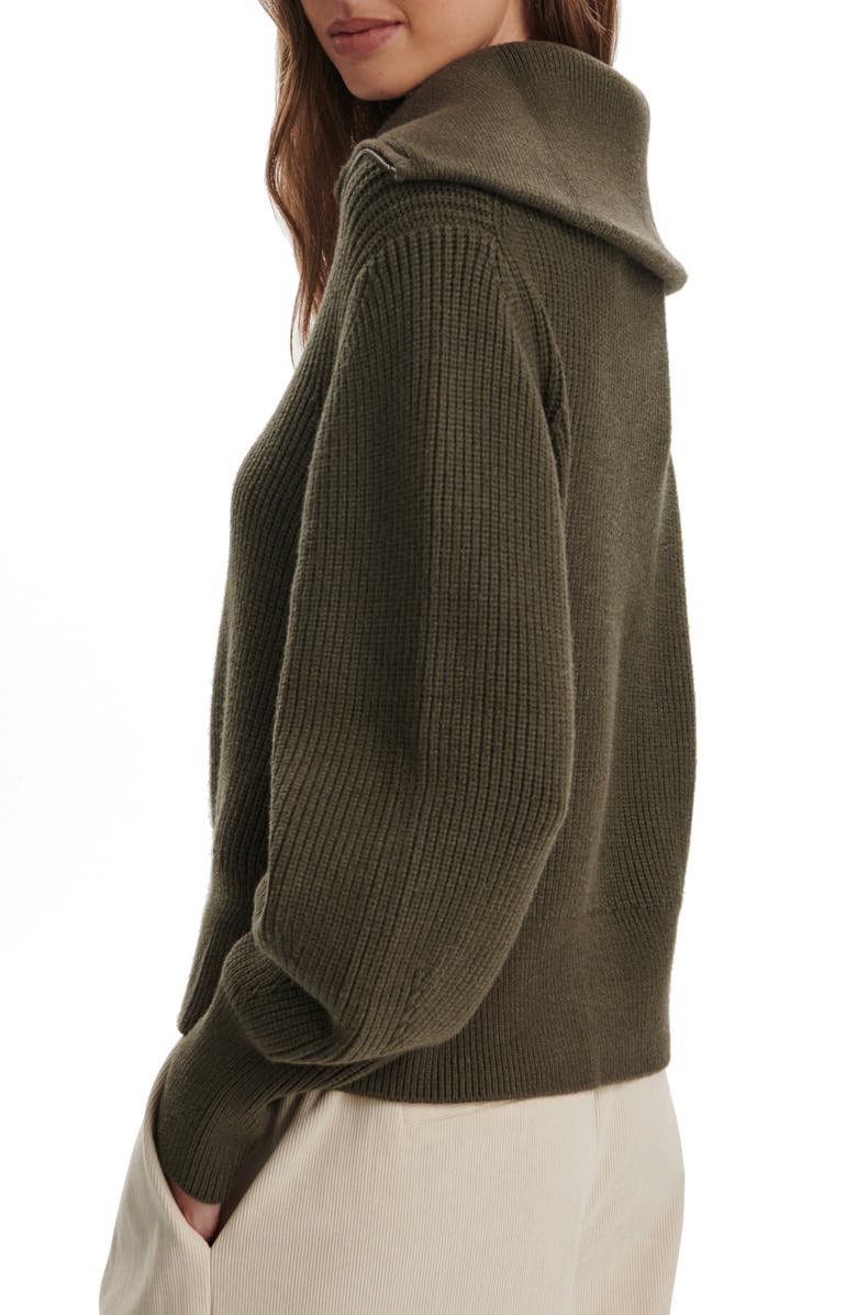 Maura Rib Half Zip Sweater
