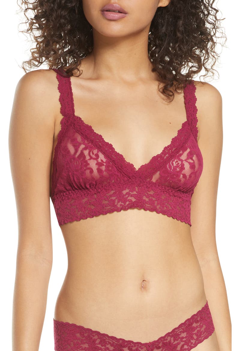 Signature Lace Bralette, Main, color, DARK POMEGRANATE RED