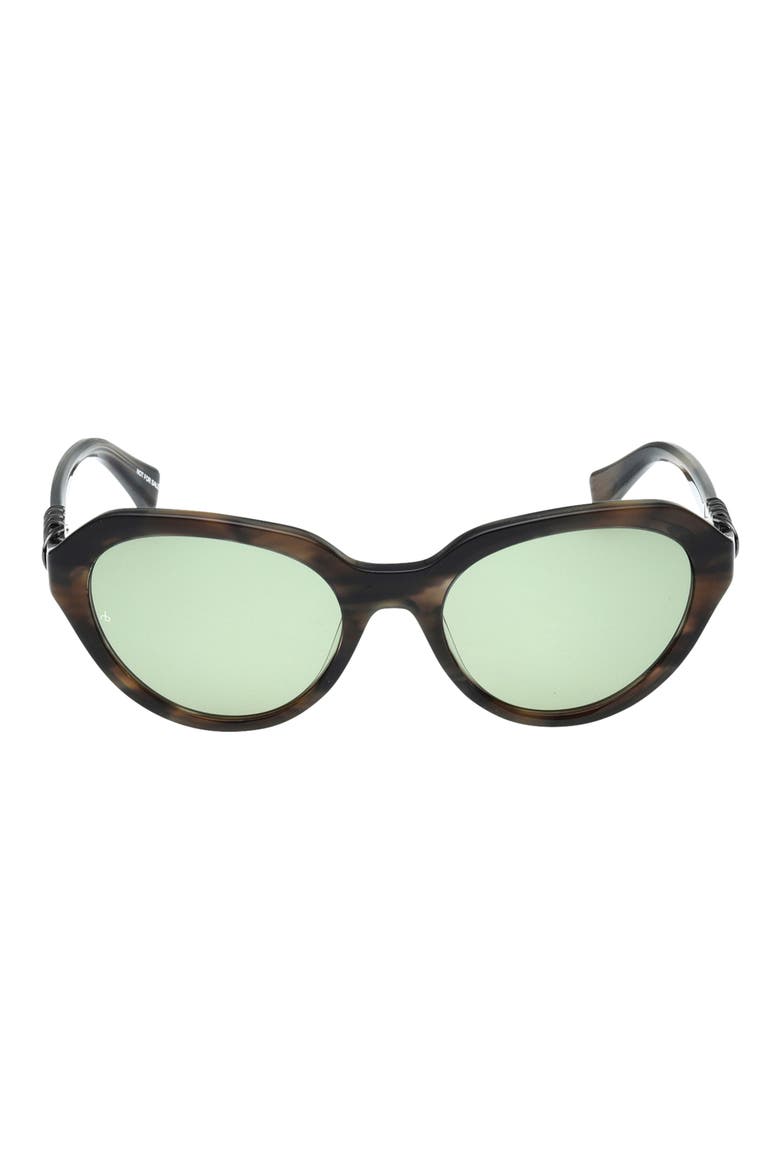 54mm Round Sunglasses, Main, color, SHINY MILKY GREY BROWN WATERCO