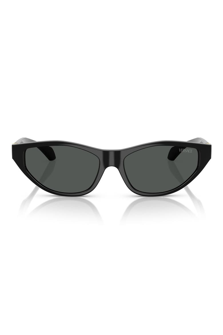 55mm Cat Eye Sunglasses, Main, color, BLACK