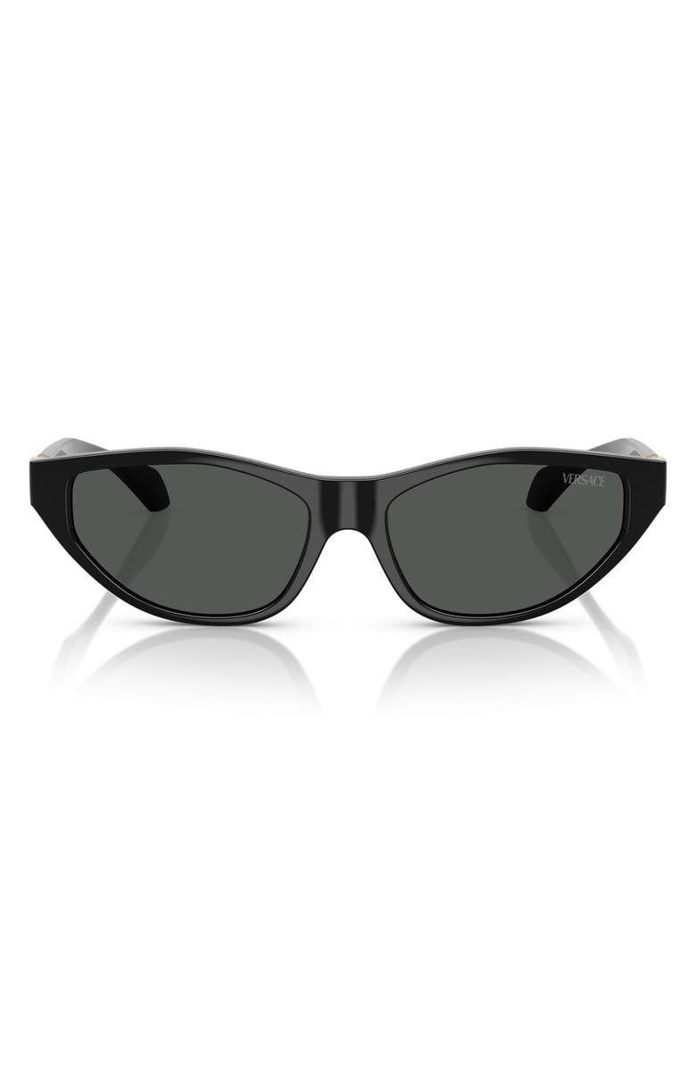 Versace 55mm Cat Eye Sunglasses, Main, color, Black