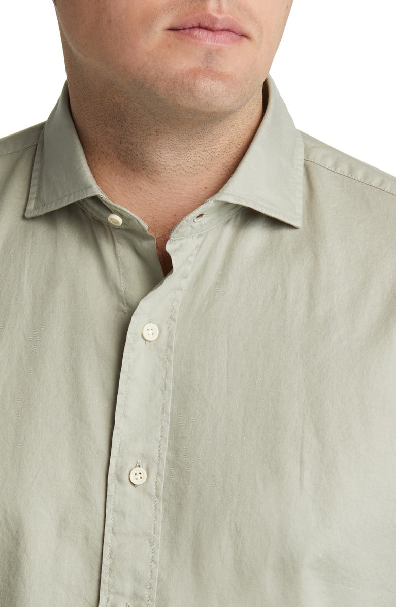 Peter Millar Crown Crafted Sojourn Garment Dye Button-Up Shirt, Alternate, color, Herb