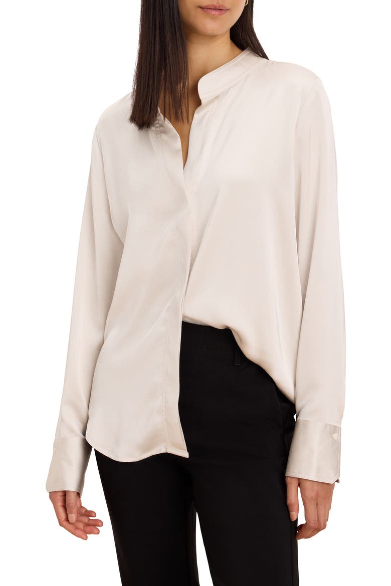 Day Gloss Button-Up Shirt, Main, color, COCONUT