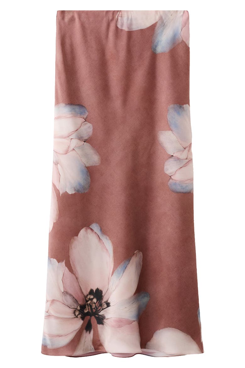 Floral Print Maxi Skirt, Main, color, PASTEL PINK