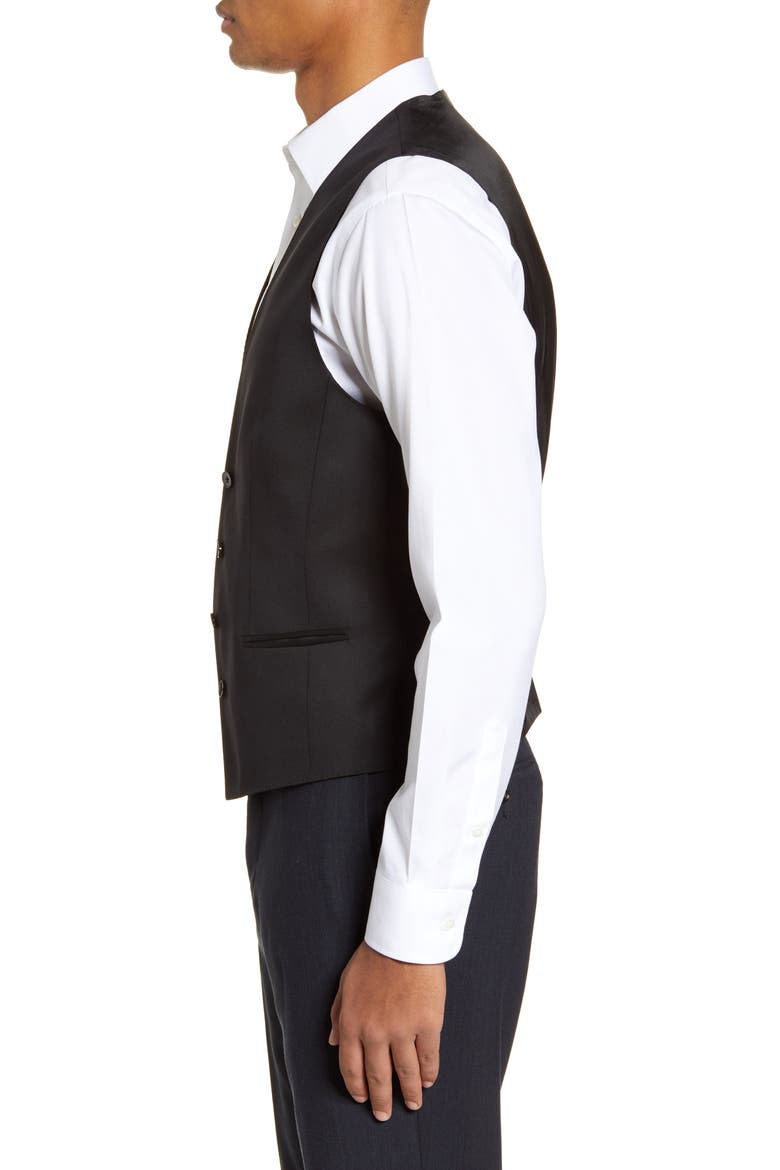 Huge/Weste Solid Wool Vest, Alternate, color, BLACK