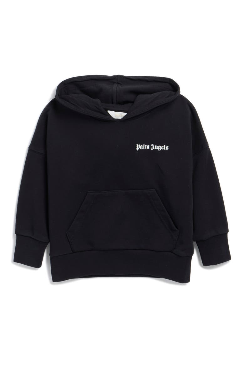 Kids' Classic Overlogo Hoodie, Main, color, BLACK/ WHITE