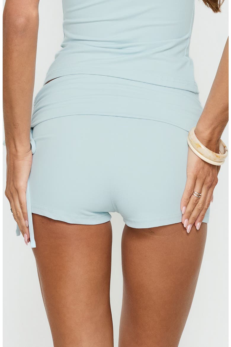 Daily Define Ruched Side Tie Micro Shorts, Alternate, color, ICY BLUE
