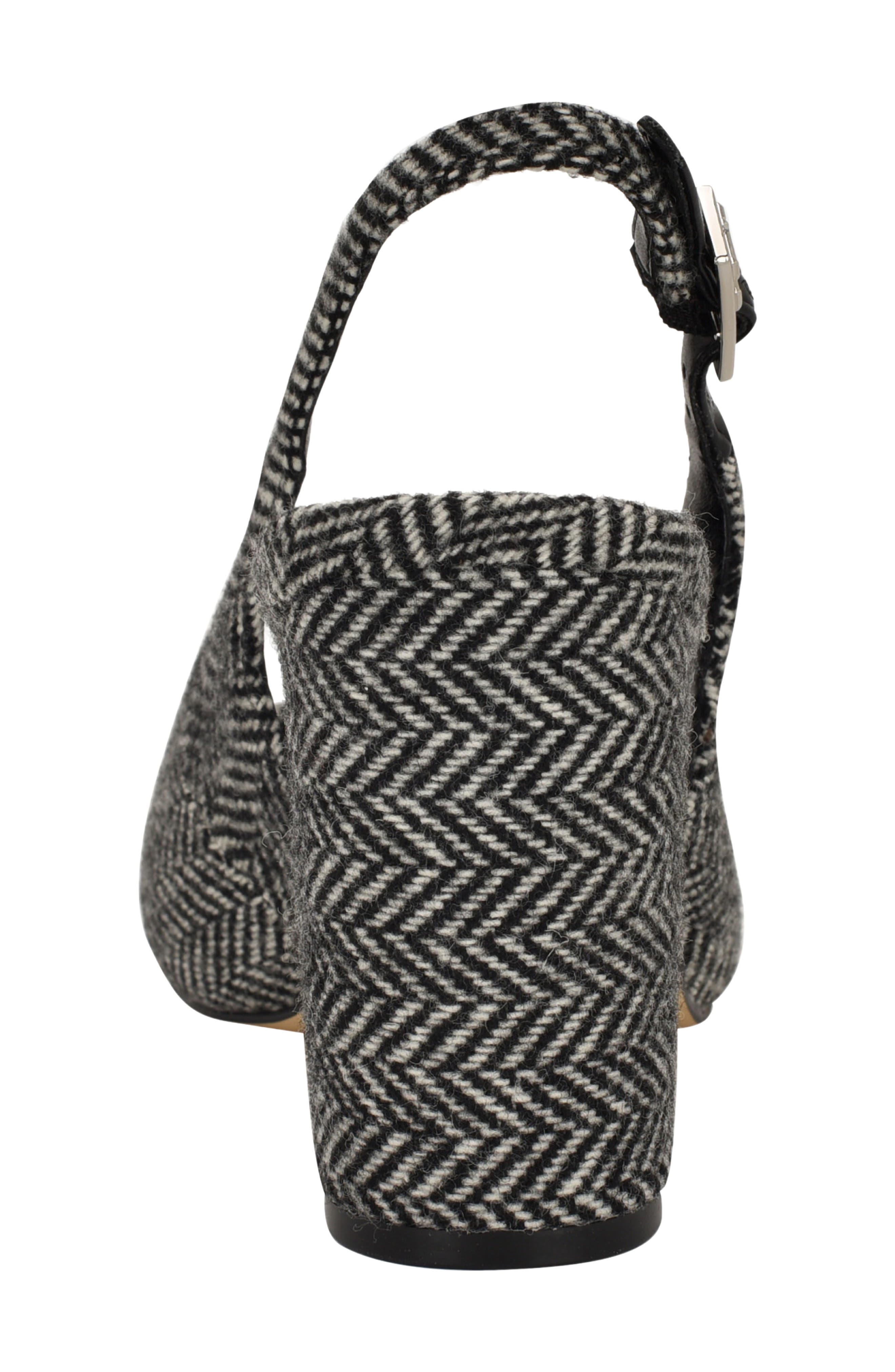 Tommy Hilfiger Azalee Block Heel Slingback Pump, Alternate, color, Black/ White