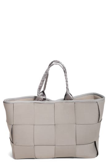 Pop Ups Brand Icon Water Resistant Woven Neoprene Tote Bag In White